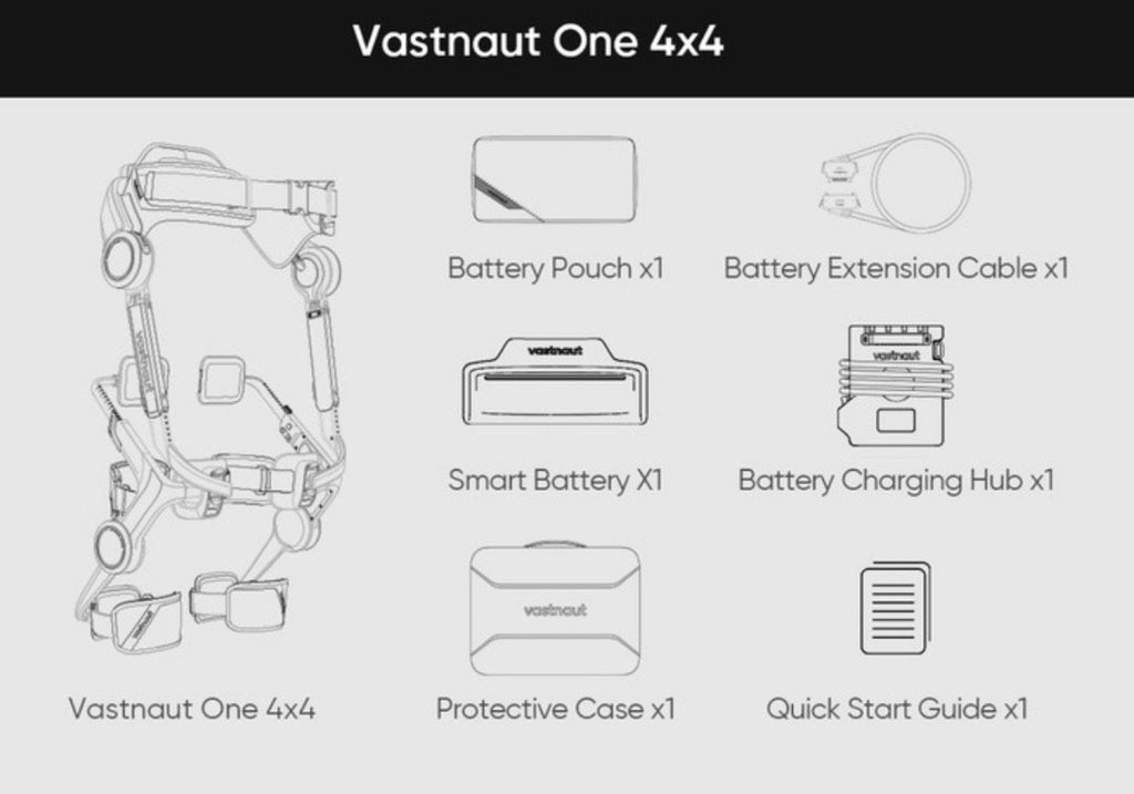 Vastnaut ONE Dual-Motor/4x4 - Exoskelett - 1PS-2,2PS - Wander-/Gehhilfe