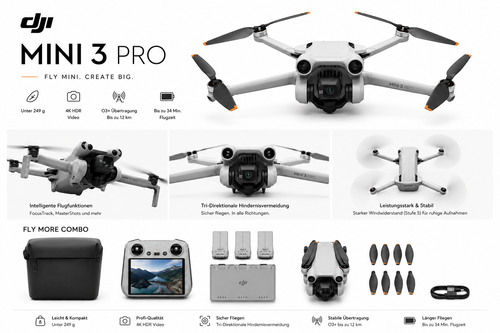 DJI Mini 3 Pro inkl. Fly more Combo
