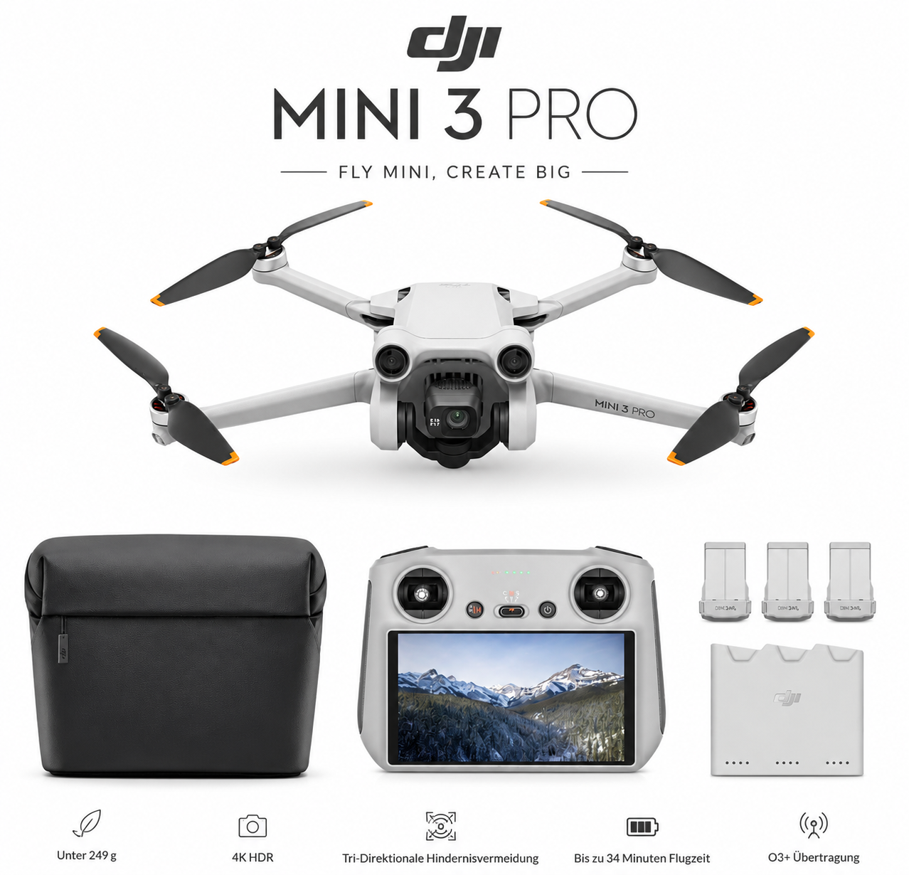 DJI Mini 3 Pro inkl. Fly more Combo